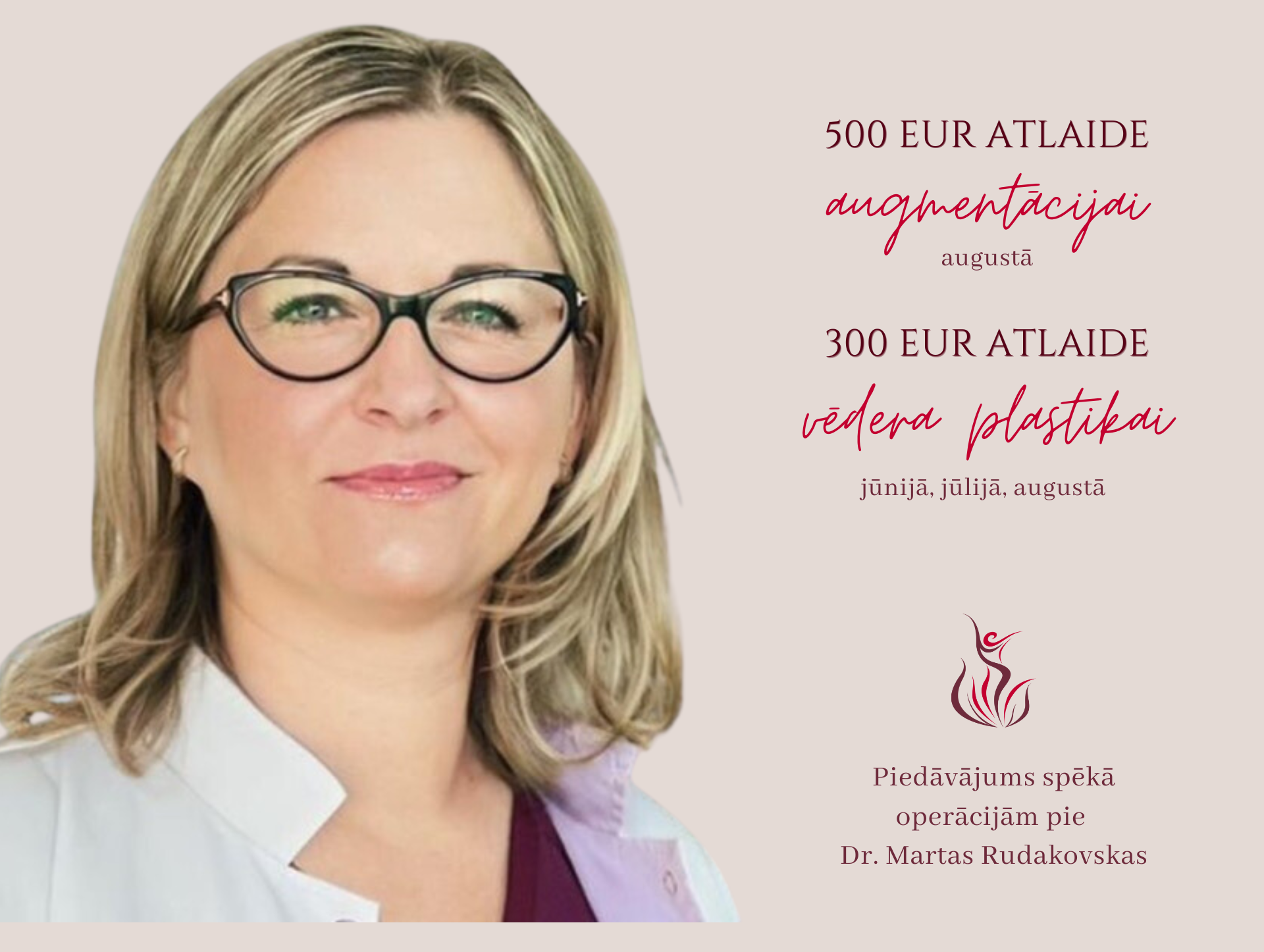 Atlaide Krusu Palielinasanai un vedera plastikai